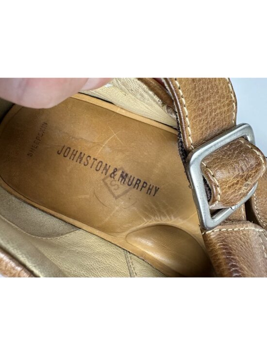 Johnston & Murphy Fisherman Dad Sandals Light Brown Leather 10.5 M